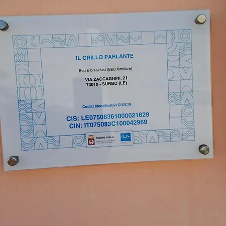 Bed & Breakfast Il Grillo Parlante Surbo